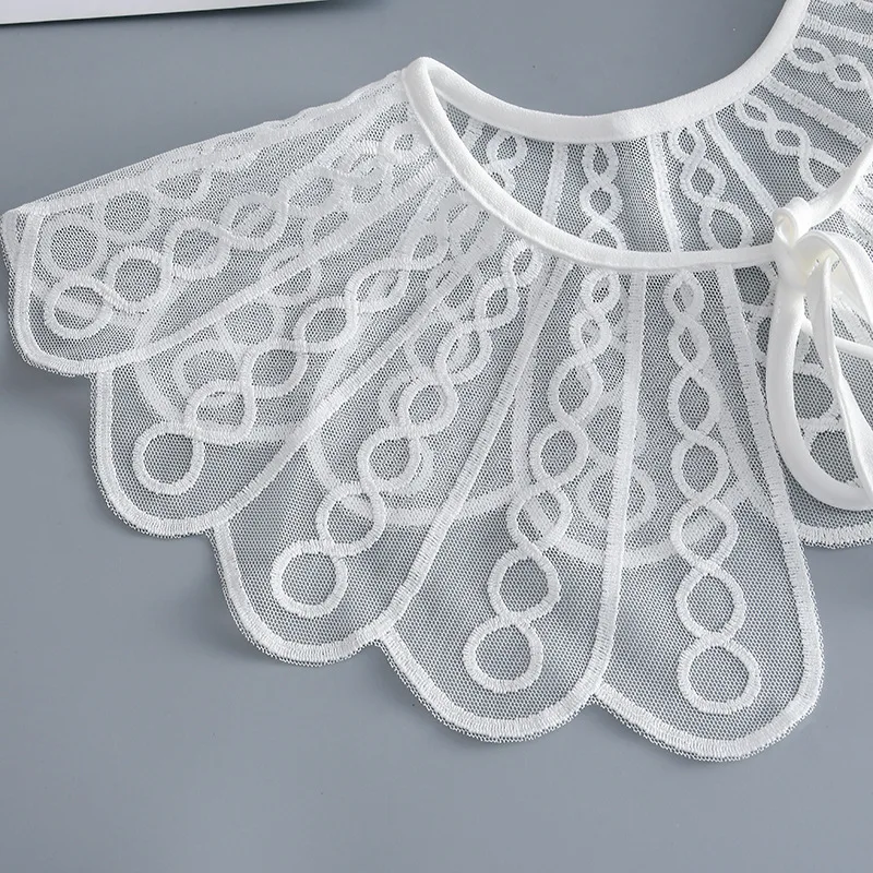 Linbaiway Female Shirt Fake Collar for Women Lapel Dress Shirt Removable Flase Collar Small Shawl Scarf Cape Detachable Collars