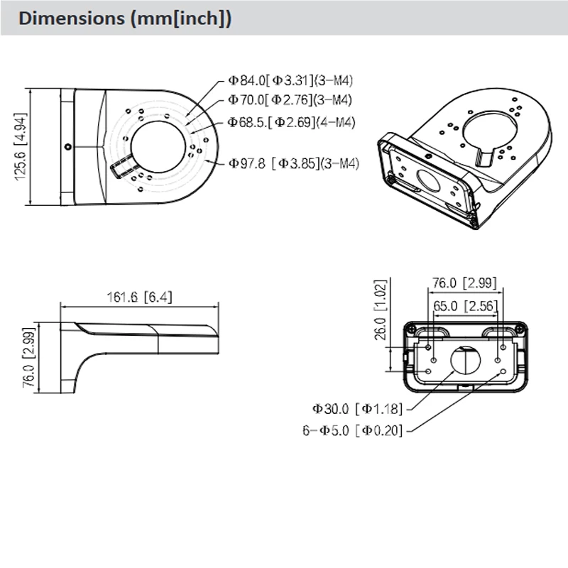 Dahua Original Camera Bracket PFB205W-E WaterProof Wall Mount