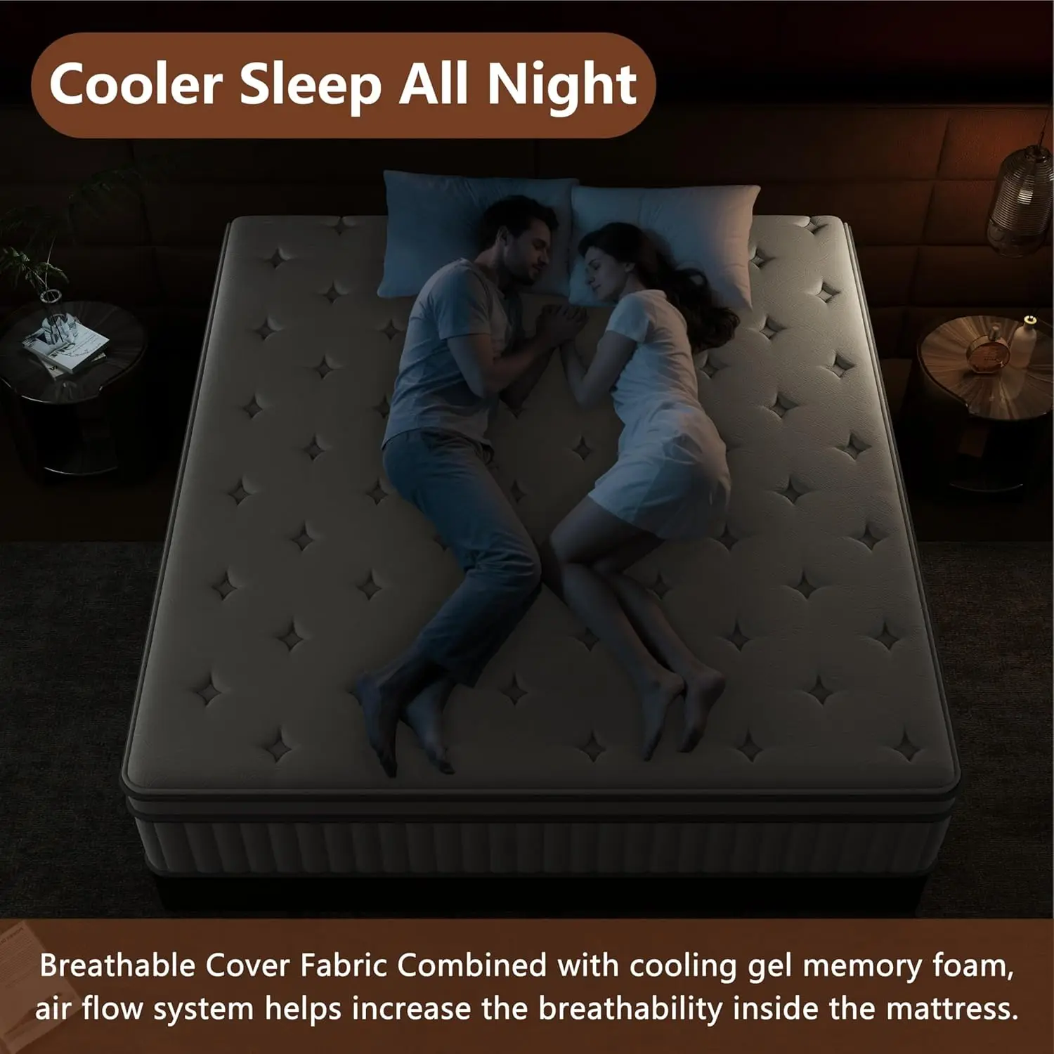 10 Inch Hybrid Mattress in a Box for Queen Bed with Memory Foam and Pocket Spring,Tight Top Medium Firm Feel, 60"*80"*10"