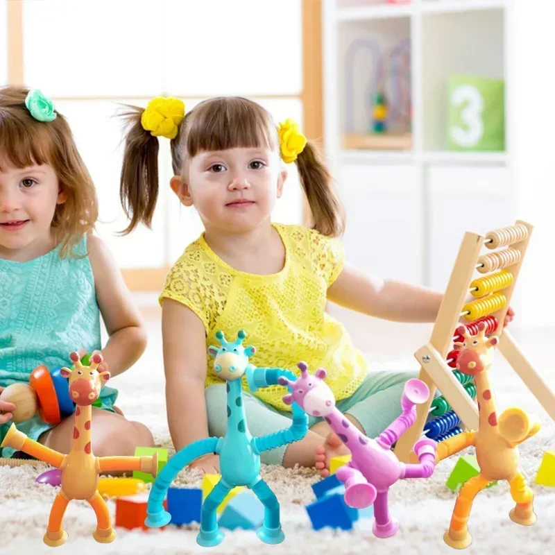 Sensory Fidget Toy Giraffe Pop Tubes for Kid Adult Party