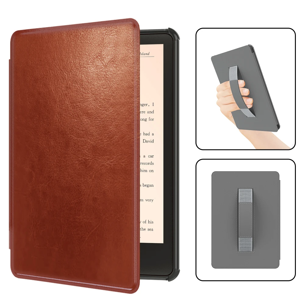 Versatile PU Leather Case with Hand Holder