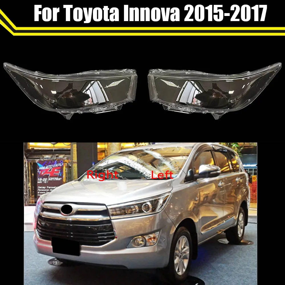 Head Lamp Light Case For Toyota Innova 2015 2016 2017 Car Headlight Lens Cover Lampshade Glass Lampcover Caps Headlamp Shell 1
