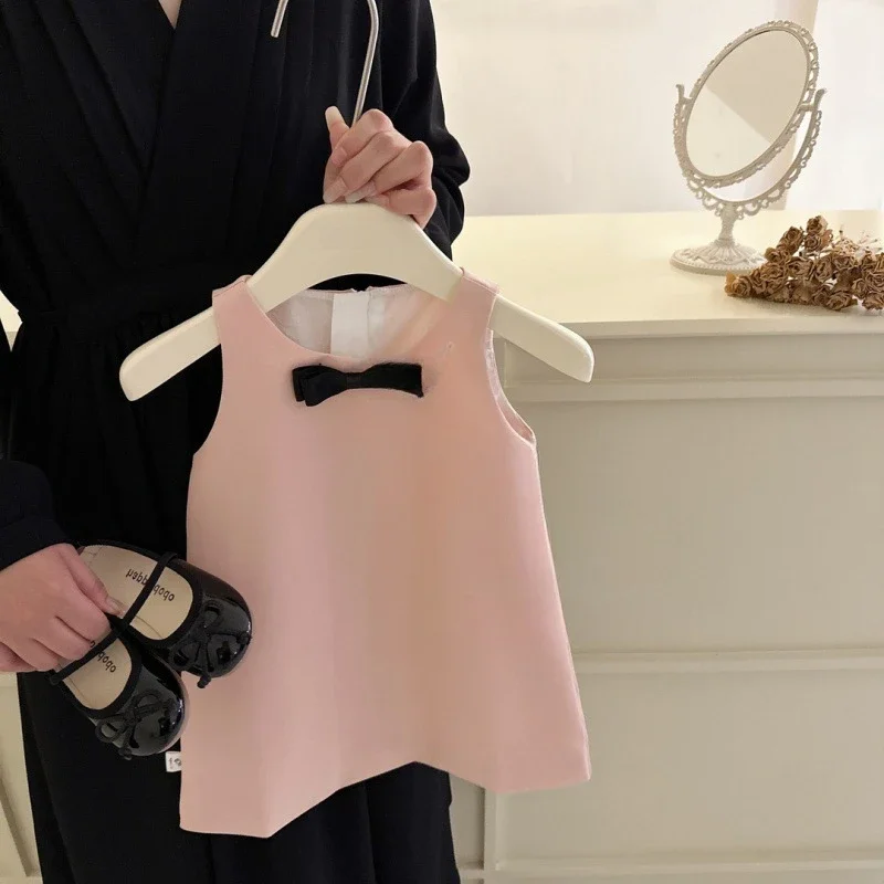 

Children clothing girl 2023 new summer sleeveless children western-style vest dress evening dress dress trendy style