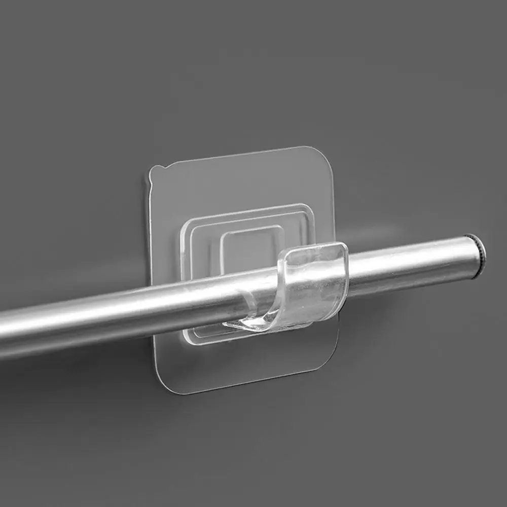 

Practical No Drill Convenient Sticky Bathroom Kitchen Accessories Curtain Rod Hook Drapery Hooks Holder Curtain Rod Bracket