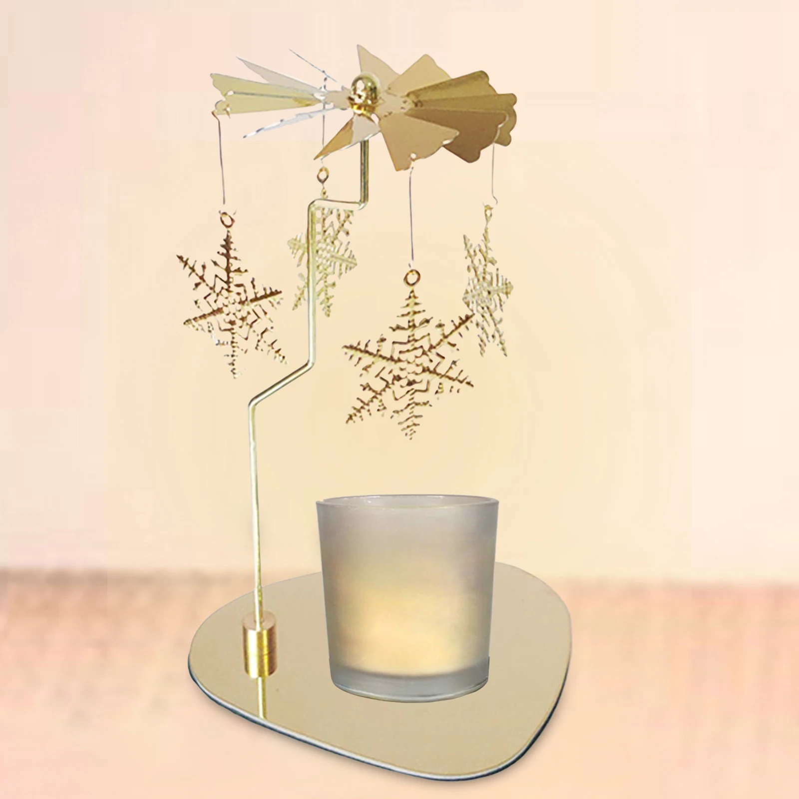 Metal Rotary Candle Holder Tea Light Candle Holder for Desktop Ornament Decor Rustic Wedding Table Decor Rotating Candlestick candle holders
