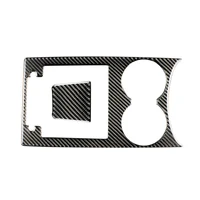 Accessories For Porsche Macan Carbon Fiber Car Inner Control Gear Shift Panel Water Cup Holder Cover Trim decoration Car Sticker 5