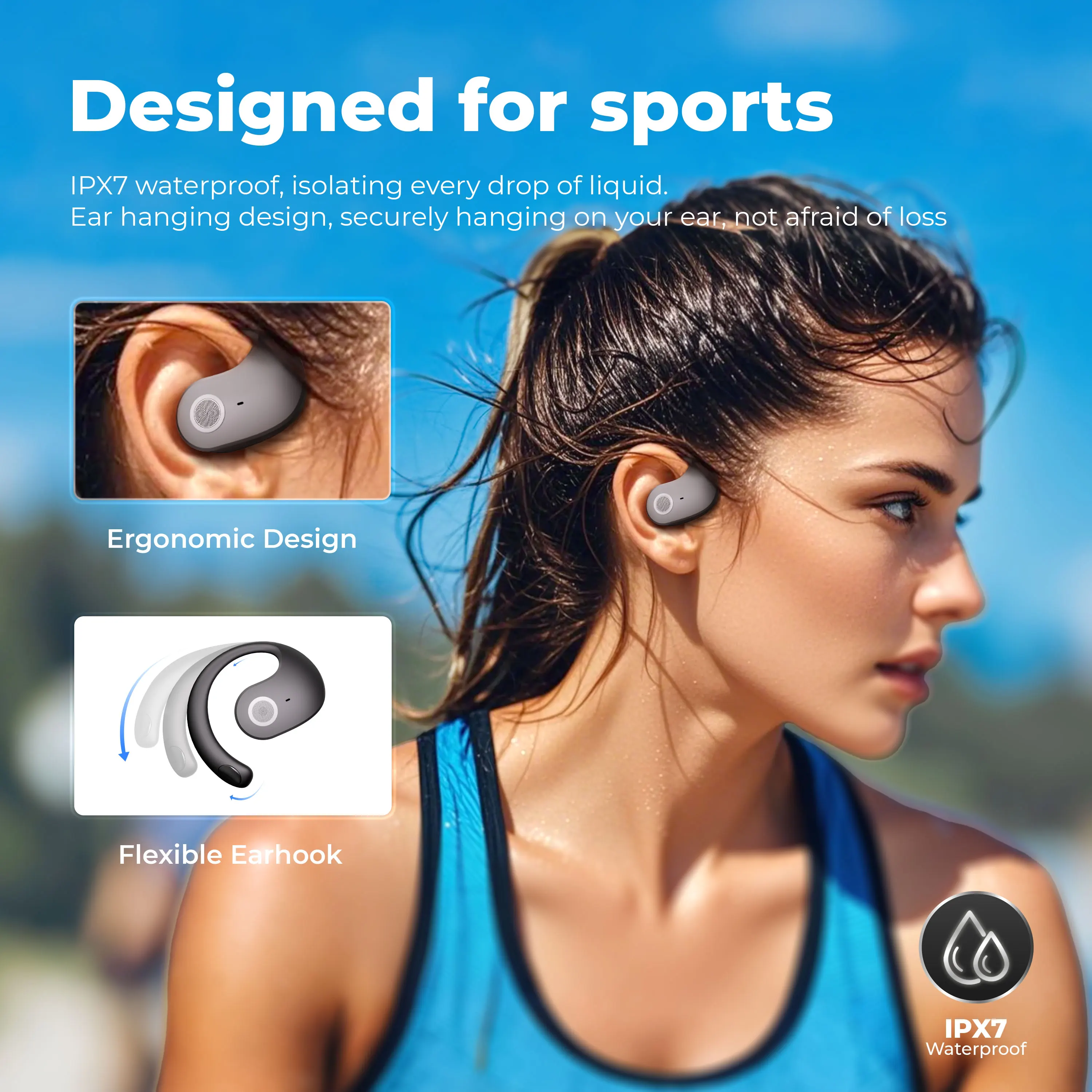 Wireless Translation Headphones Waterproof Bluetooth Earbuds