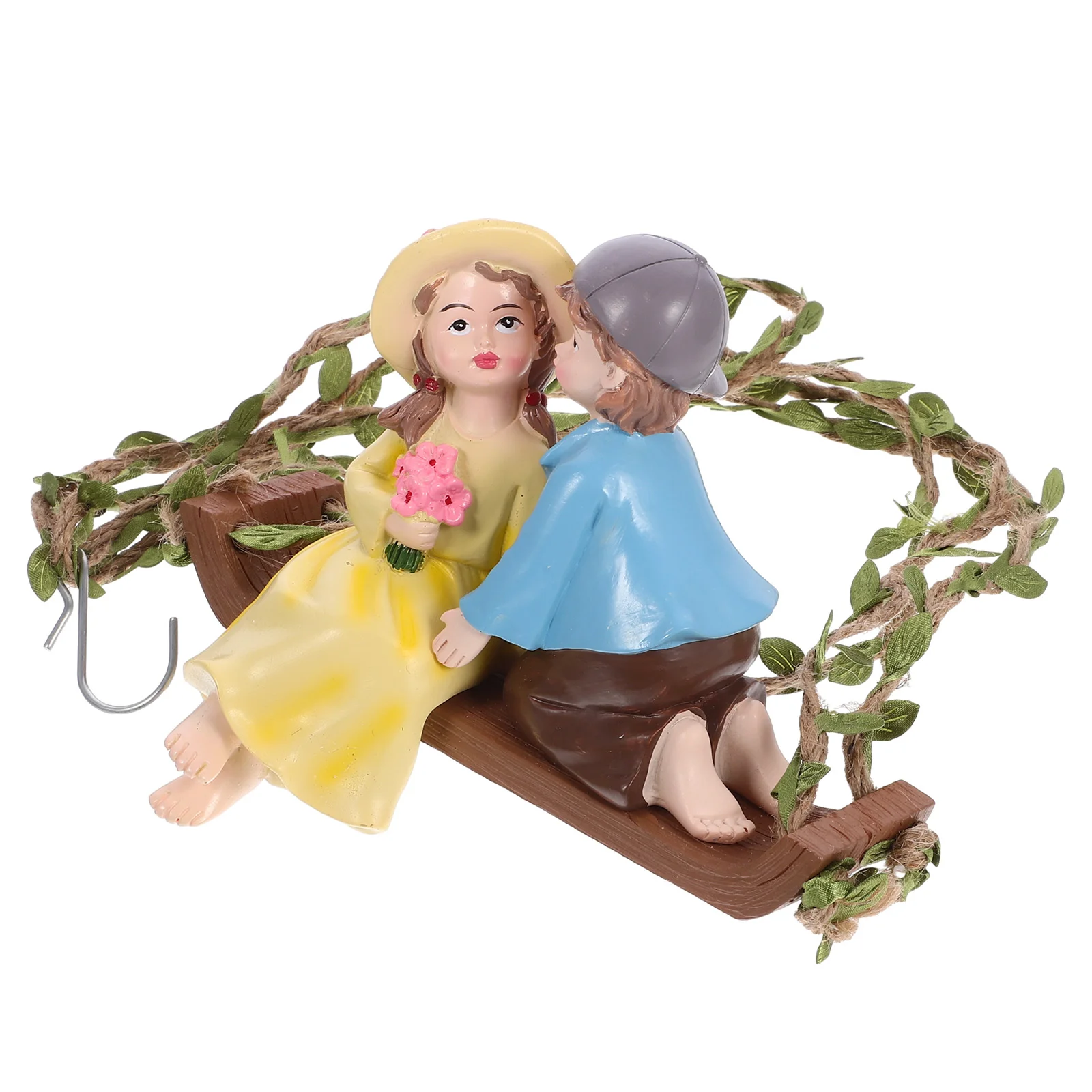 

Couple' Pendant Figurines Personality Resin Ornaments Cloth Statues Yard Decor Lovers