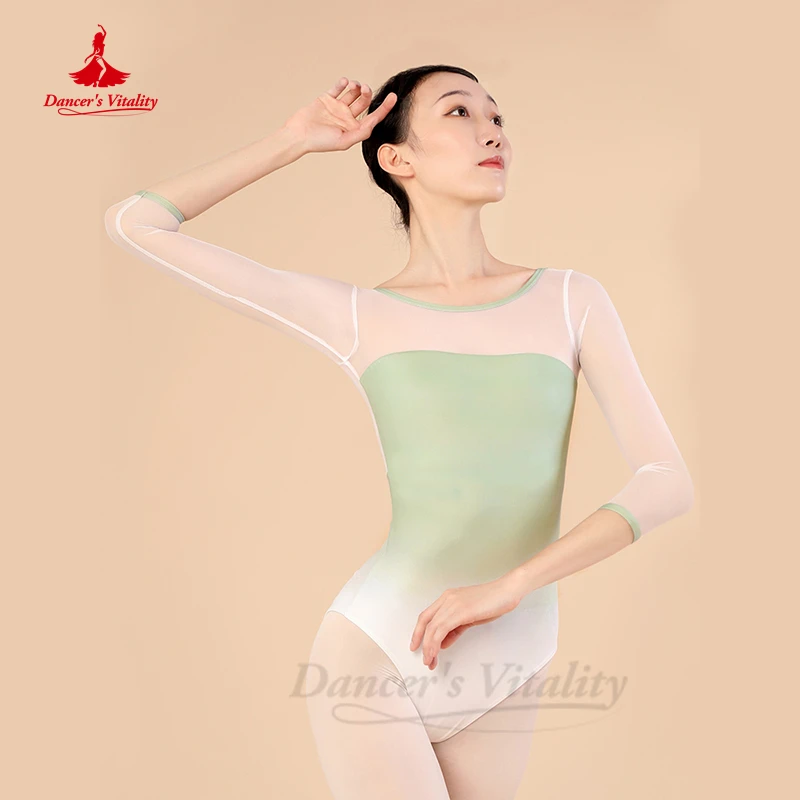 Ballet Dance Leotard Dress for Women Body Suit Printed Top One-piece  Gymnastic