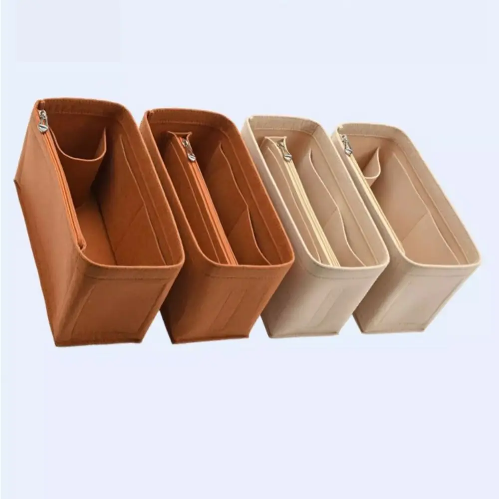 Enhanced Felt Handbag Organizer with Multi-Pocket Design