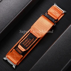 Durable Sports Nylon Loop Strap for Galaxy 8classic 46mm (Orange-Silver)