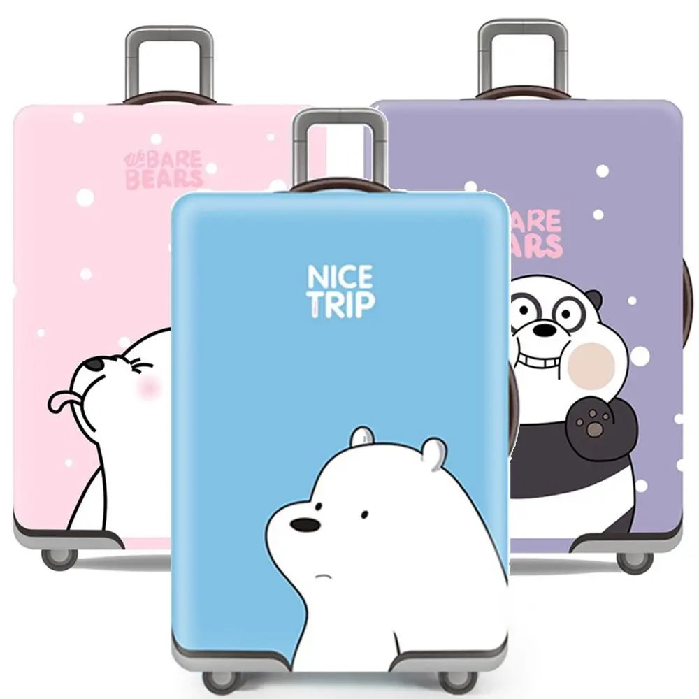 Cartoon Bear Luggage Protective Cover High Elasticity Painting Pattern Trolley Suitcase Dust Sleeves Dacron Travel Accessories 3