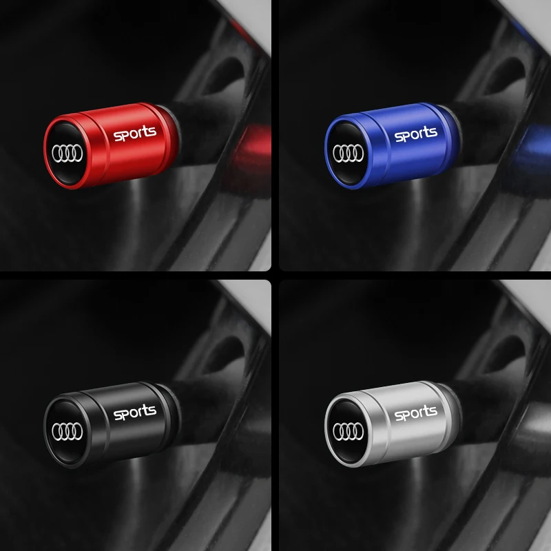 Sleek 4-Piece Car Wheel Tire Valve Caps Set - Premium Auto Accessories