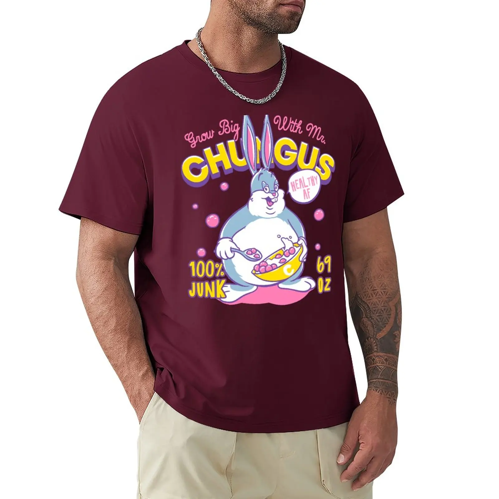 Big Chungus Cereal | Grow Big with Mr. Chungus | MEME T-Shirt customized t  shirts Short sleeve men t shirts - AliExpress