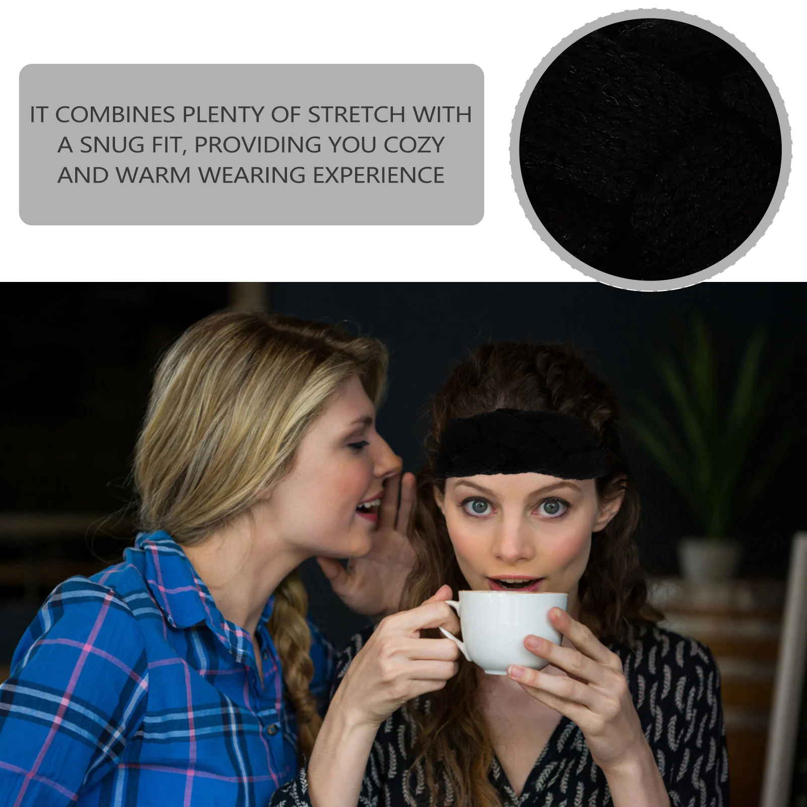 Stitch Headband Autumn Knit Hairband Elastic Crochet Ear Warmer for Washing Face Headbands