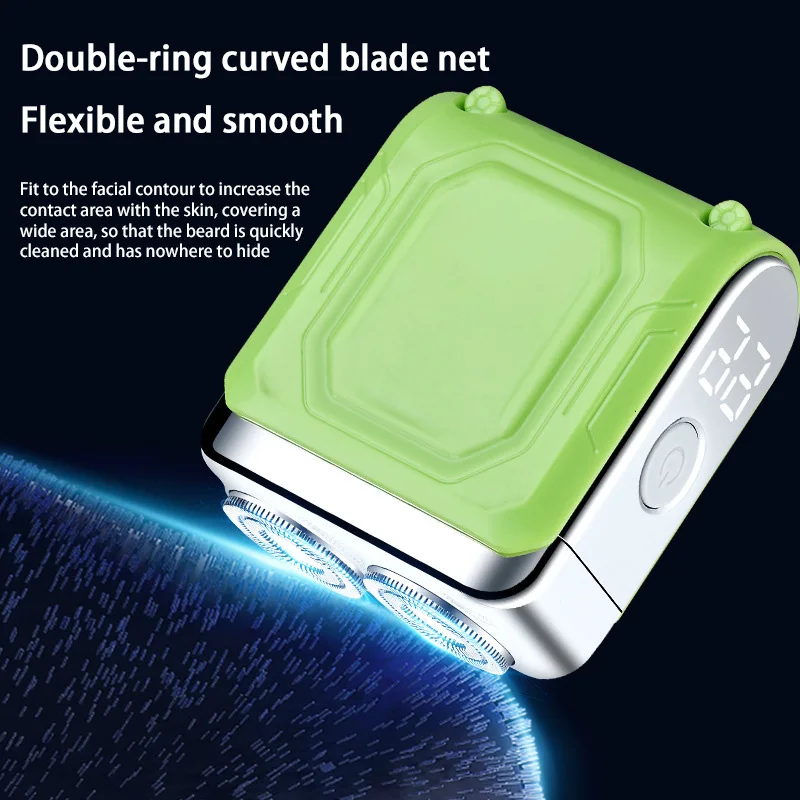 미니 전기 스마트 면도기 가정용 자동차 면도기 디지털 디스플레이 듀얼 블레이드 충전식 면도기 강력한 수염 트리머 도구 새로운
