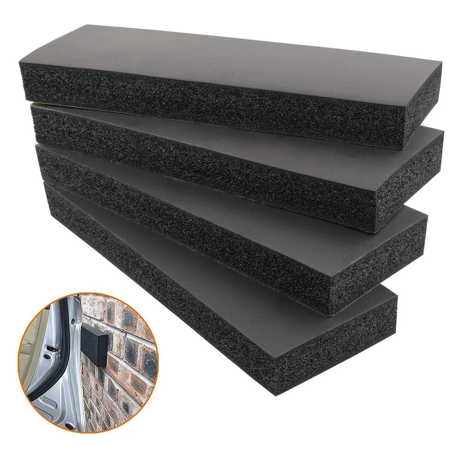 Eafc 200 X 20cm Car Door Protector Garage Rubber Wall Guard Bumper Safety  Parking