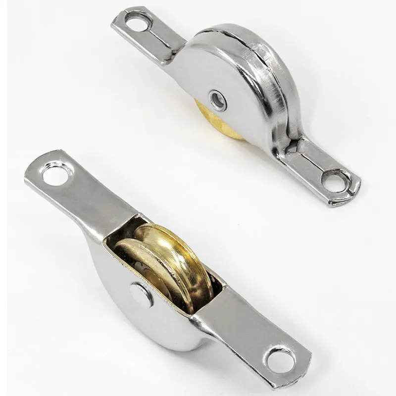 2PCS Sliding Door Roller Copper Caster Wheel Pulley Runners For Wardrobe Window
