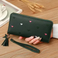 Women Long Wallets Purses Luxury Love Heart Wallets for Ladies Girl Money Pocket Card Holder Female Wallets Phone Clutch Bag 1