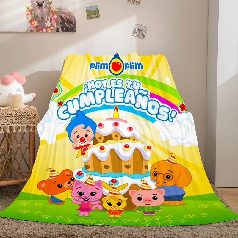 Cute Flannel Blanket Sofa King Size A-Plim A-Plim Warm Bed Fleece Camping Fluffy Soft Blankets for Winter Microfiber Bedding 6