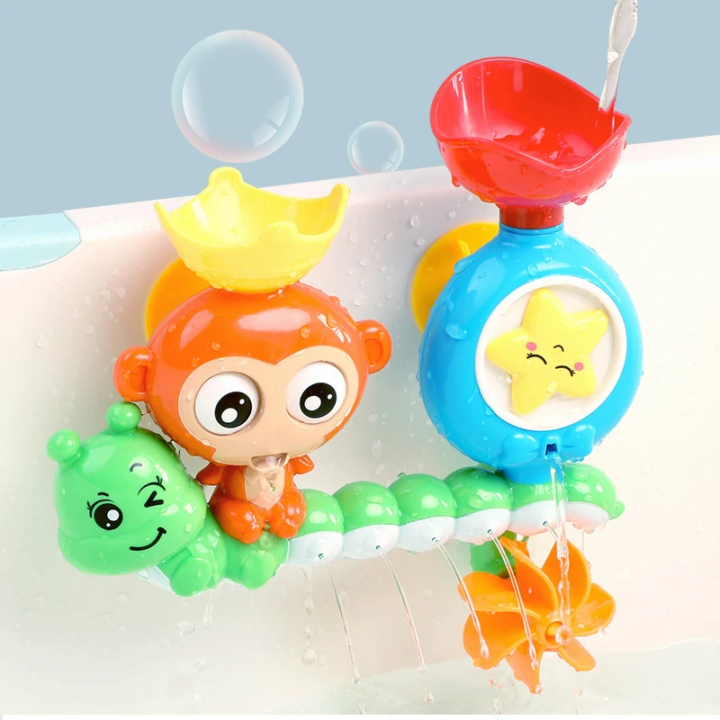 Little Monkey Bath Toy Water Wheel