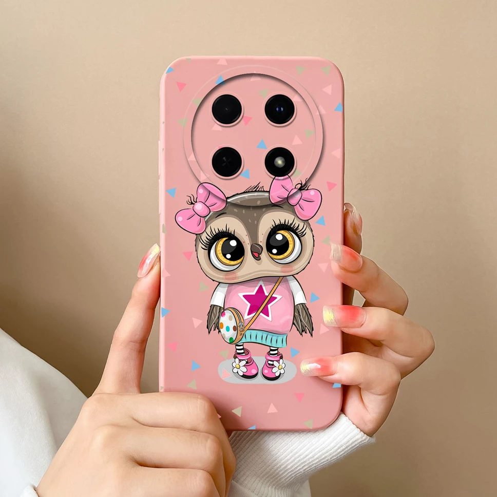 Fashion Pretty Sweet Girl Soft Liquid Silicone Phone Case - Protective Cover