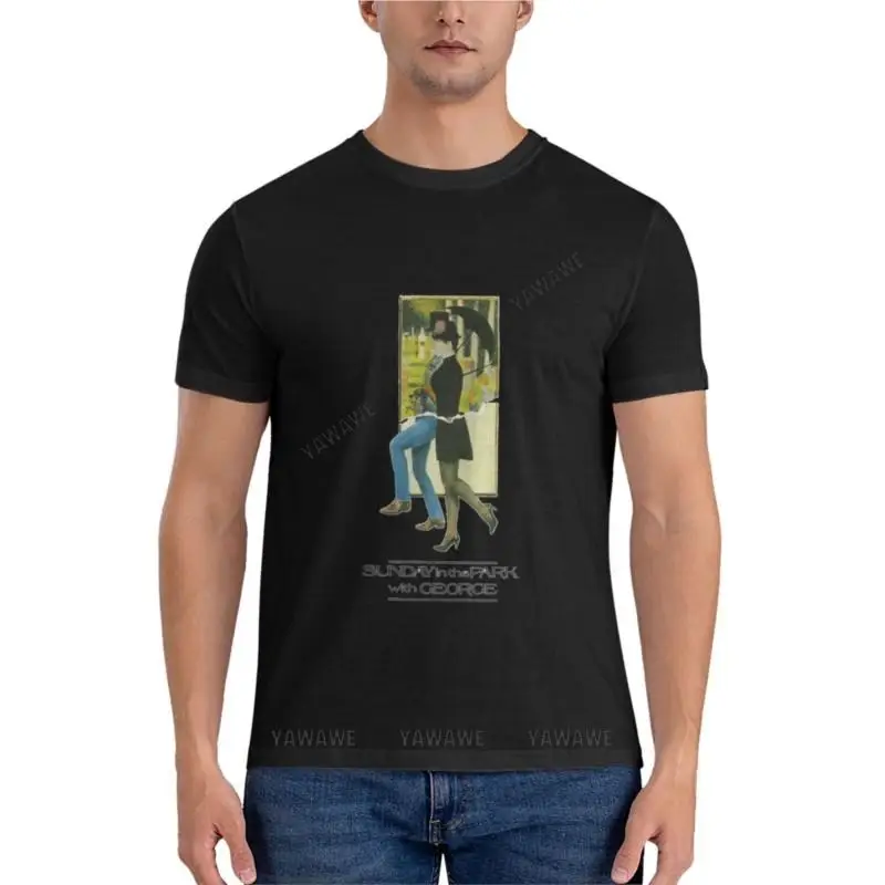 

men t-shirts boys white black tops Sunday In The Park with George Musical Active T-Shirt summer clothes t shirt man hippie