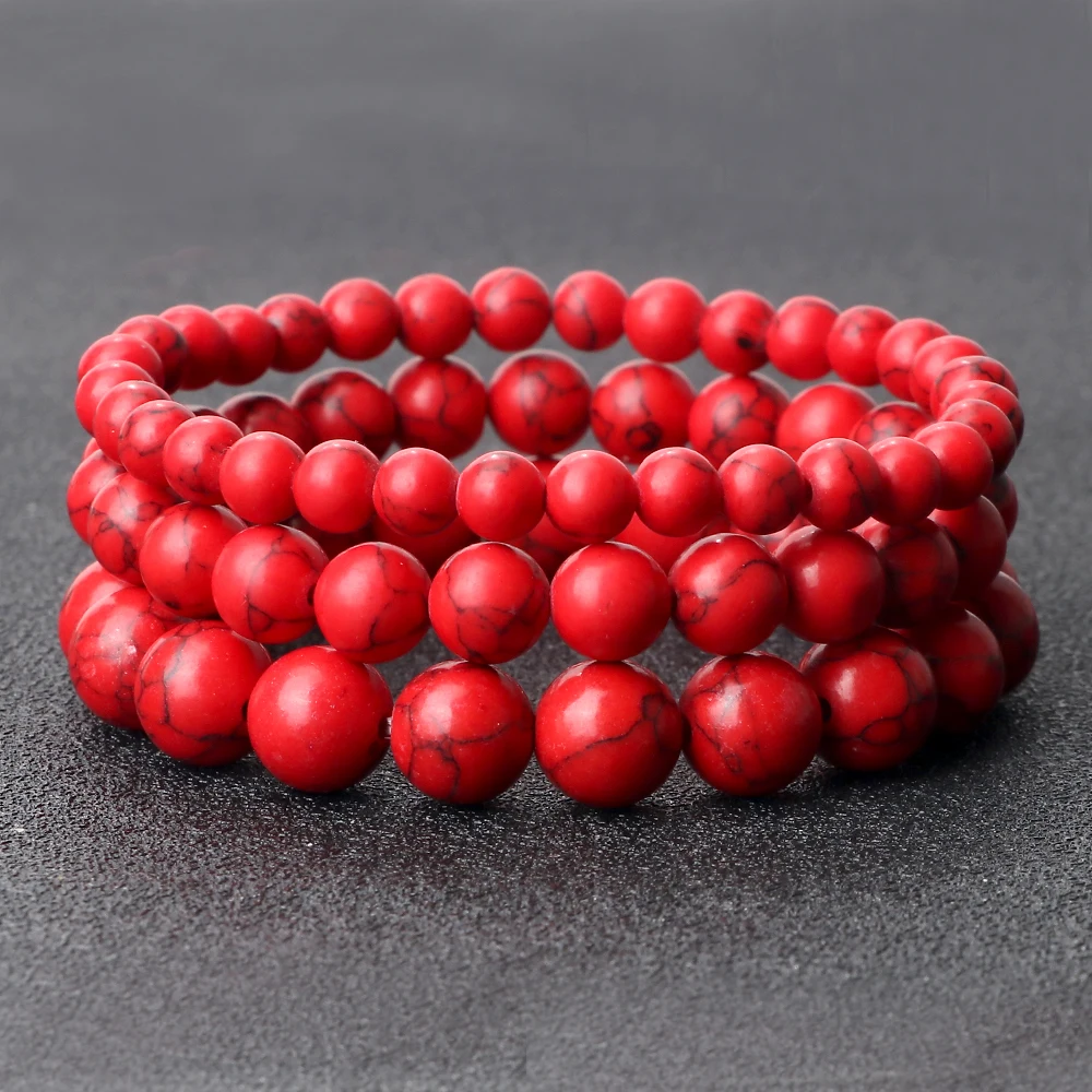 Perlenarmband Für Damen - Rot-braune Muschelkernperlen, 20 Cm, Mit Praktischem Verschluss