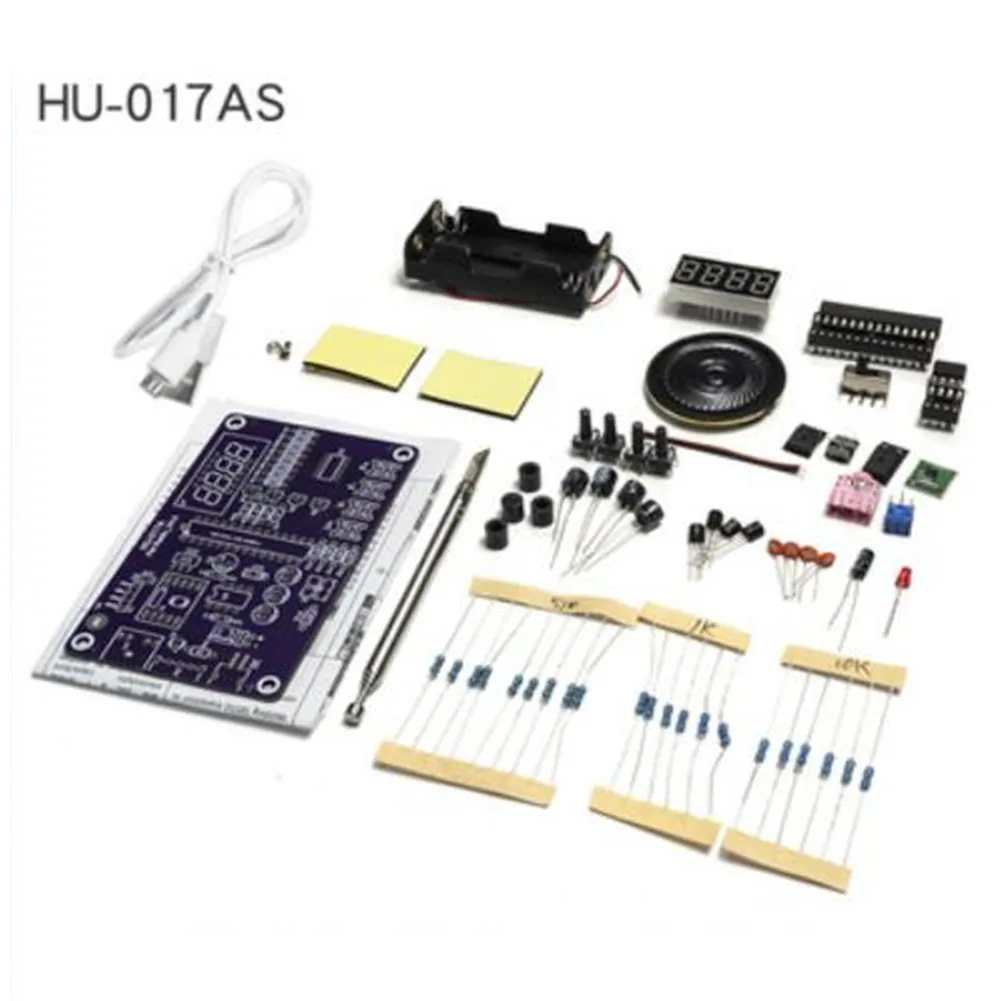 

1 Set Electronic FM Radio Kit 0.5w Soldering Practice Kit HU-017A RDA5807S FM Radio Kit 87-108MHz Electrical Equipment Supplies