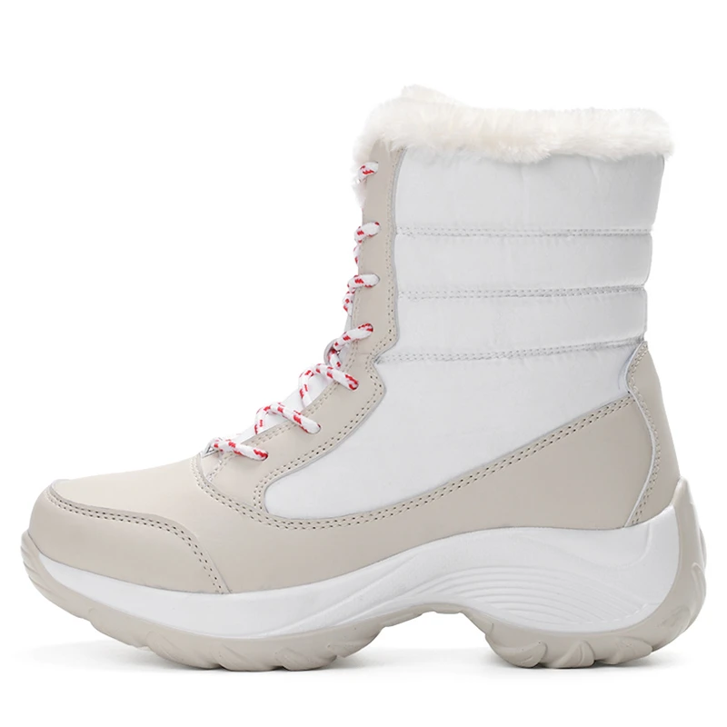 Botas de plataforma con para mujer, blandos con tacones, color blanco, Invierno| | AliExpress