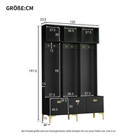 KOMHTOM Bench Wardrobe set open storage