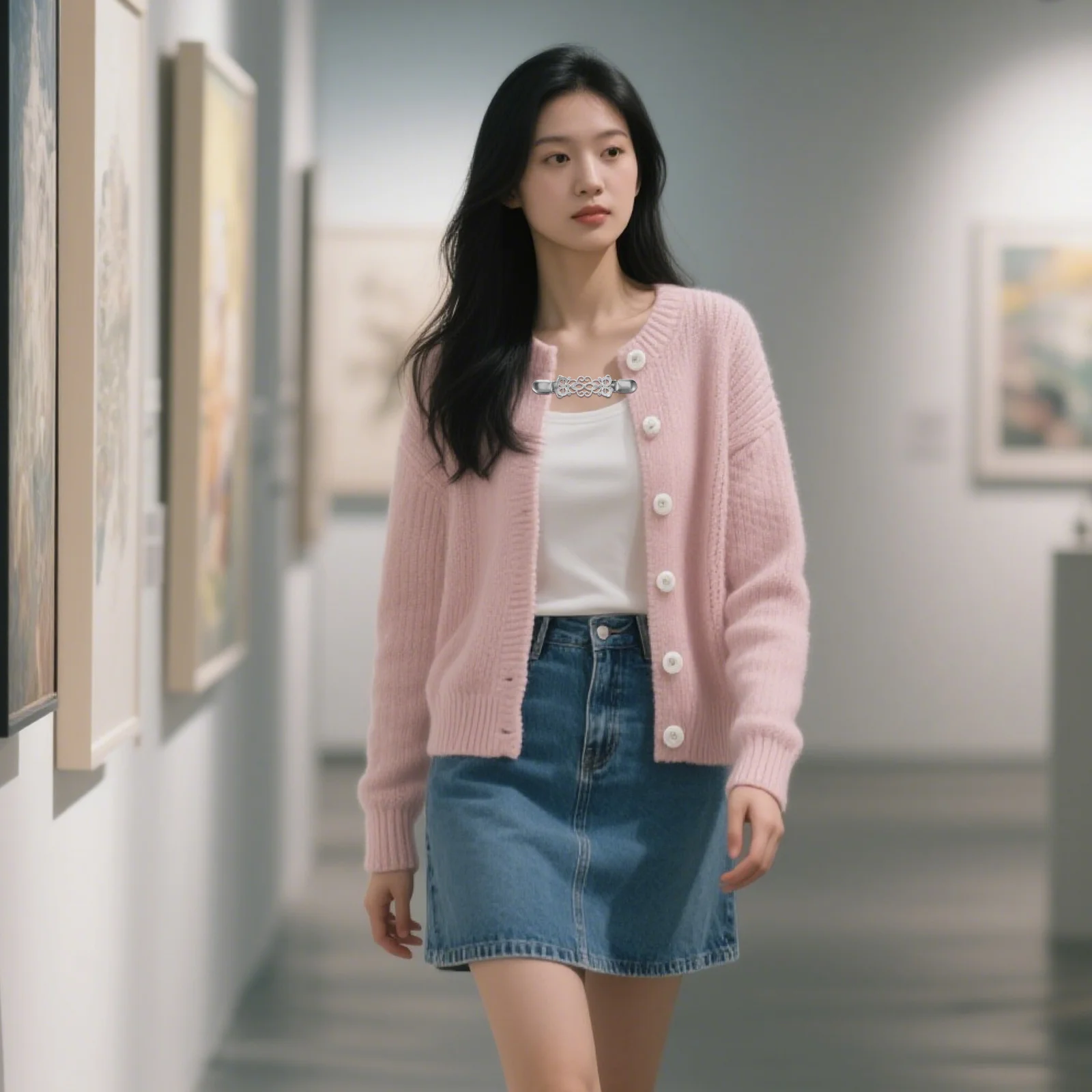 2개 빈티지 라인스톤 장식 스웨터 클립 우아한 가디건 숄 포멀한 행사용 다용도