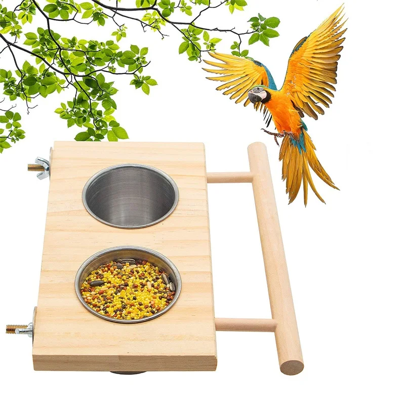 Bird Feeding Cage Food Water Bowl 2 Bird Feeding Cage Food Water Bowl 2