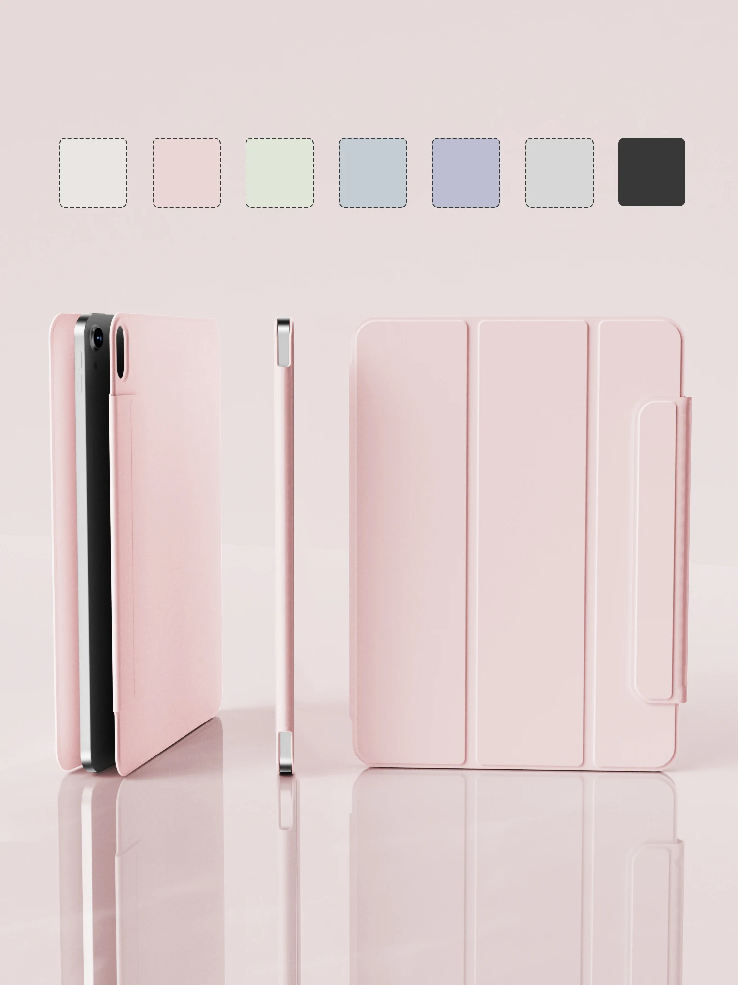 Powerful Magnetic Attachment Slim Trifold Stand Case
