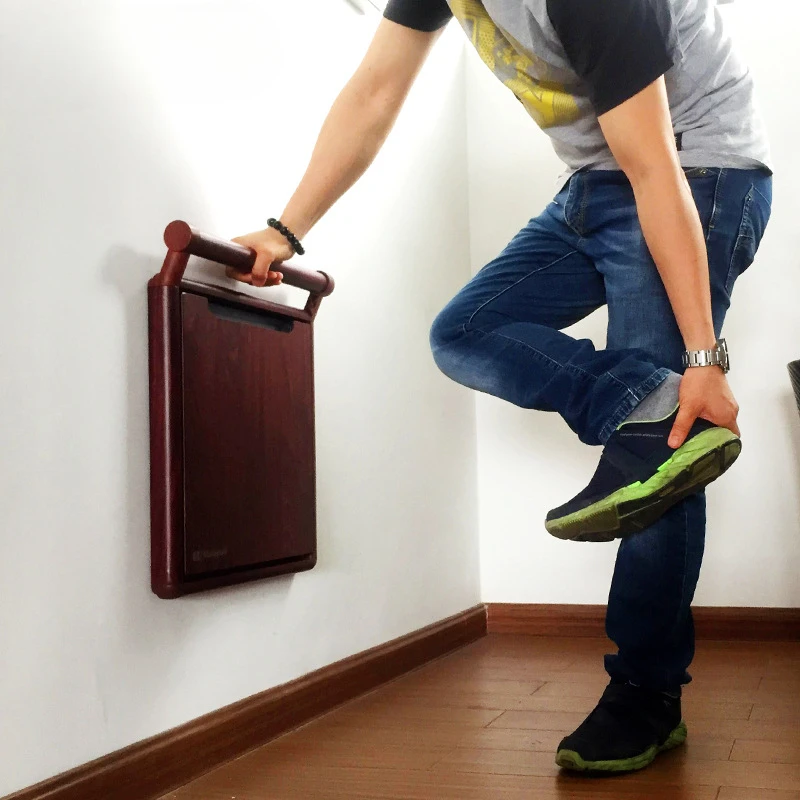 

Folding shoe changing stool, wall mounted wall entrance entrance chair, shoe shower room metalr