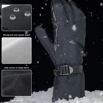 Winter Outdoor Riding Gloves Full Finger Warming Gloves Unisex Touchscreen Sports Gloves for Skating Skiing Running 4