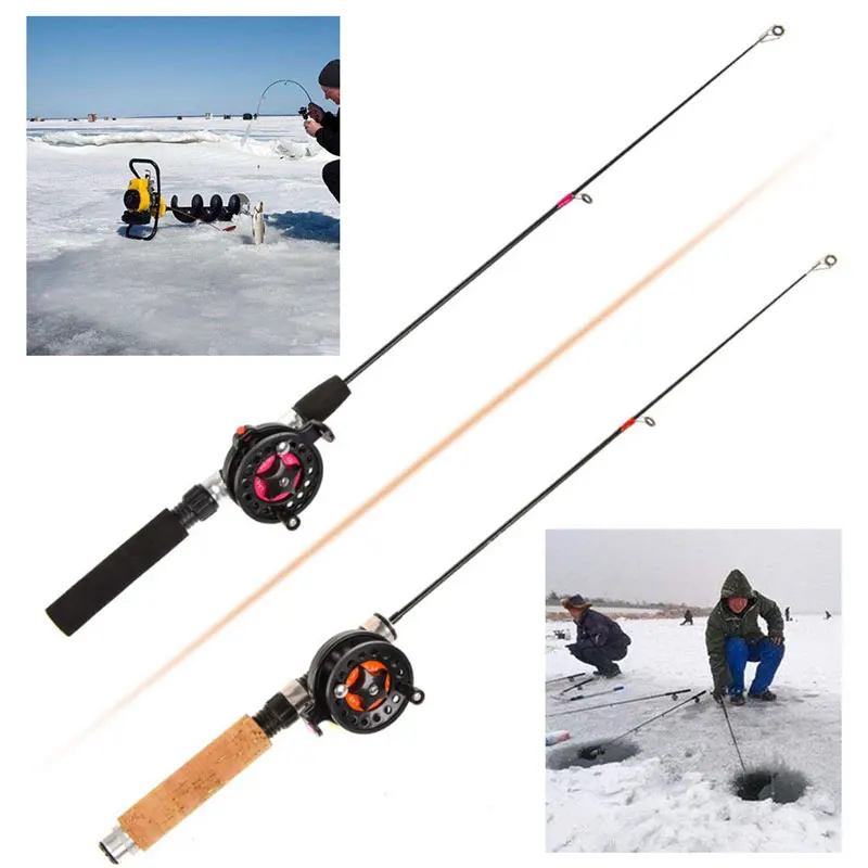 Ice Winter Fishing Rod Reel Kit Mini Telescopic Portable Rod for Ice Fishing