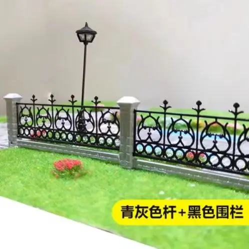 Evemodel HO Scale 1:87 Plastic Fence Wall With Door - 1 Meter Long For Model Railway