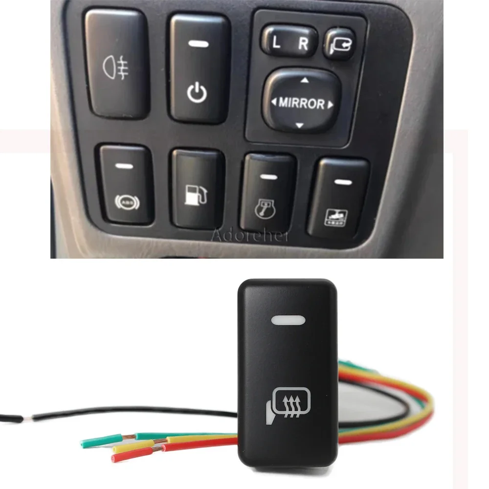 مكبر صوت شريط إضاءة DRL للسيارة ، مفتاح زر التحكم بالطاقة في القرن ، تويوتا تاكوما لاند كروزر ريز هيلوكس برادو FJ كروز