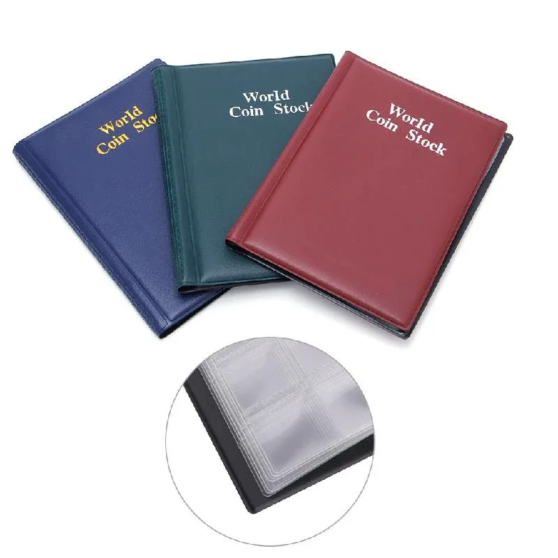 Holder Coin Album Pockets Storage tokens badges Album Book Penny Collecting Collection lightweight 150 * 110mm