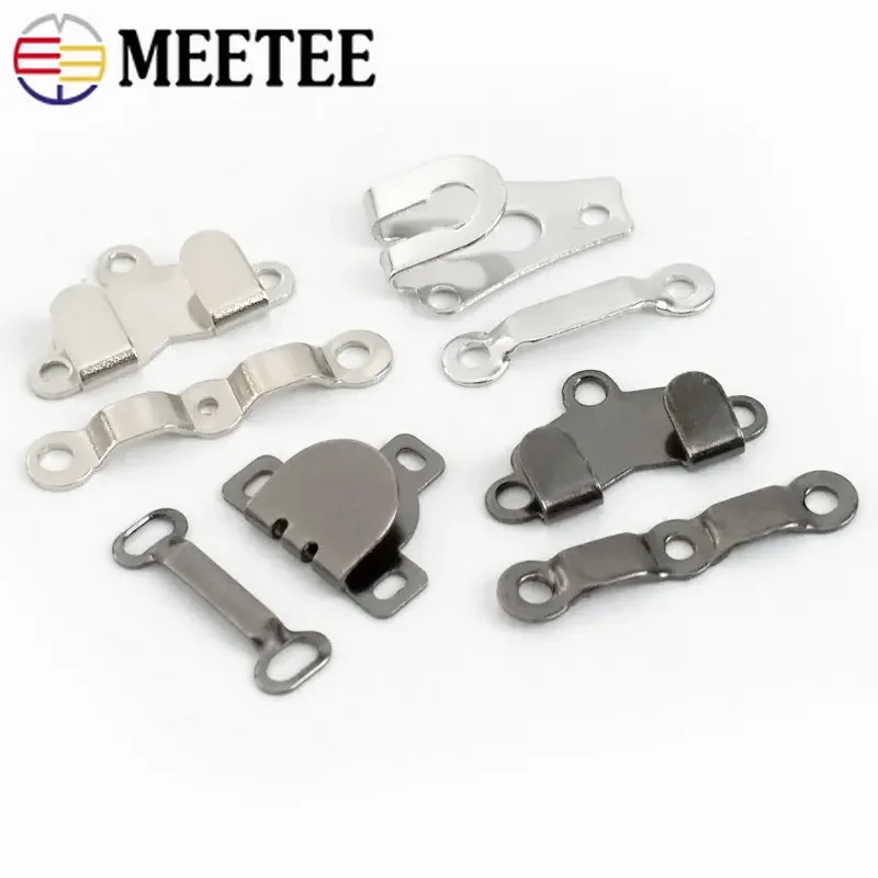 20/40Sets Metal Garment Sewing Hooks and Eyes Invisible Hidden Button  Buckle Trousers Jeans Clothes Decorative Clasp Accessories