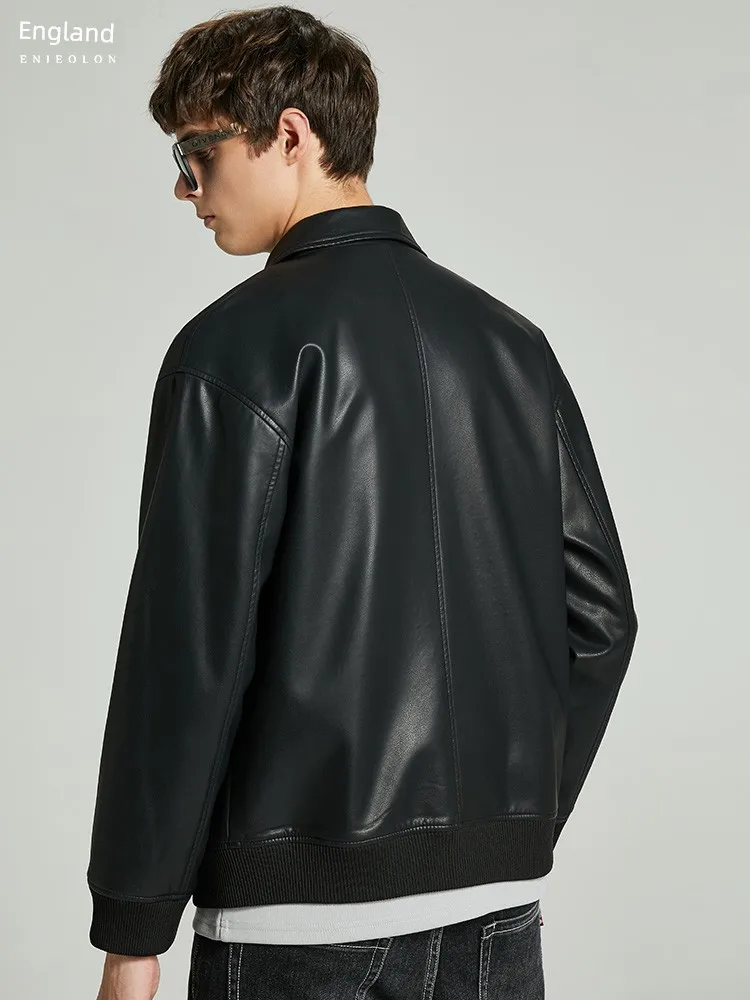 

Yingjuelun Spring Lapel Men's Shoulder Drop Handsome Motorcycle