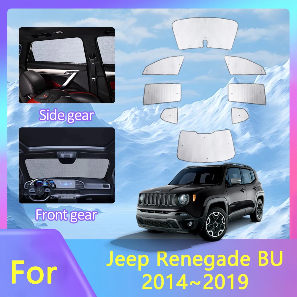 

Автомобильный солнцезащитный козырек для Jeep Renegade BU 2014 2015 2016 2017 2018 2019, автомобильные оконные шторы, солнцезащитные наклейки, Солнцезащитная доска