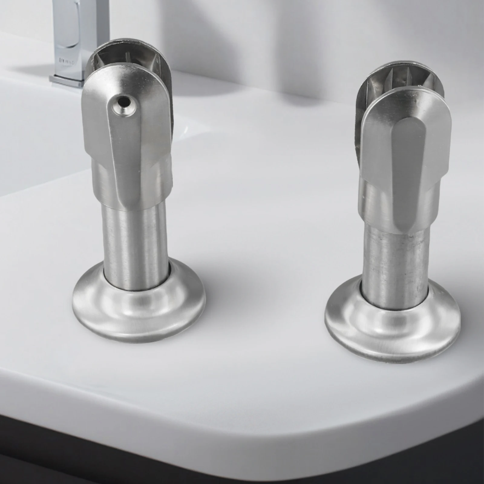 

2pcs Partition Support Bracket Feet Public Toilet Stand Feet Stainless Steel Support Feet Base Partition Hardware Accessories