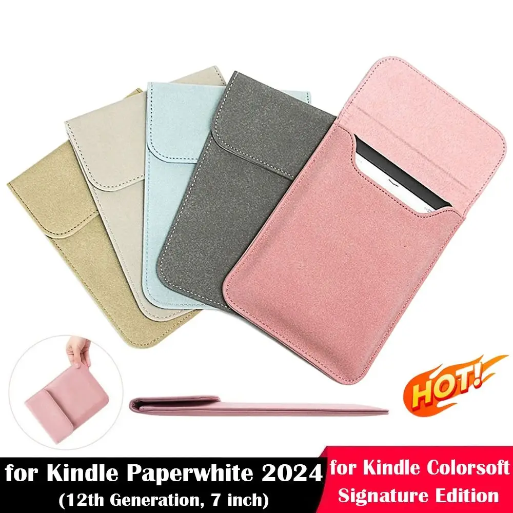 Premium PU Leather e-Reader Sleeve - 6.8 to 7 Inch Protection Case