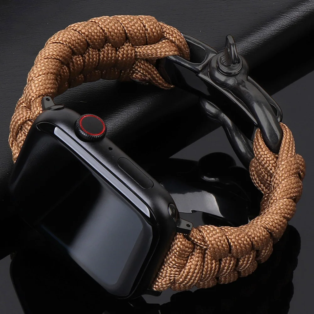 Outdoor Rope Band with Black Metal Buckle