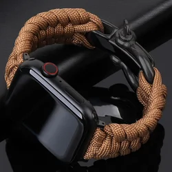 Outdoor Rope Band with Black Metal Buckle - 44 45 49mm(6.1 - 6.7in (Brown)