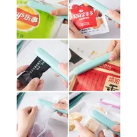 Kitchen Food Saver Sealer Sealing Clip for Snacks Home Small Packing Gadget Food Storage Plastic Bag Sealer Capper 100V-240V 2