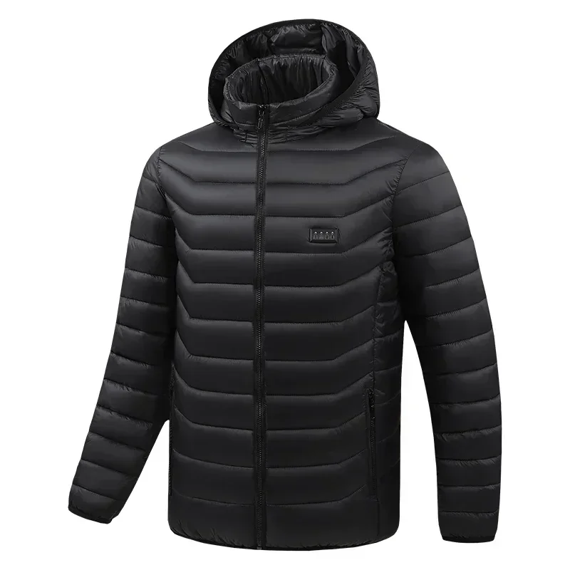 21 Areas Heated Jacket Men's USB Electric Smart Hooded Coat Self-heating Clothes Men Casual Ski Cold-proof Thermal Padded Jacket 5