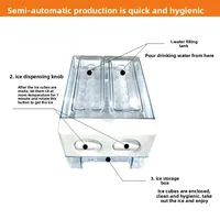 Boîte à glace amovible réfrigérateur fabricant petit Cube moule congélateur support de glace réfrigérateur moule à glaçons 3